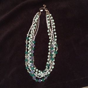 Lia Sophia Blue & Green multi necklace "Paradise"